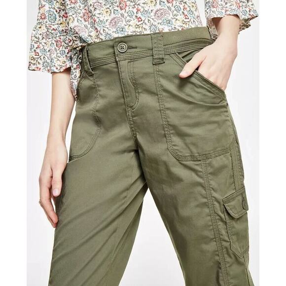 Style & Co Women's Petite Bungee-Hem Capri Pants in Olive Spring 6P MSRP $40 - Picture 4 of 7